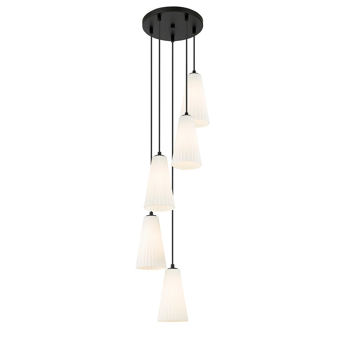 Chandelier Farrell - Noir mat 12" 11" by Z - Lite | Luminaires & cie
