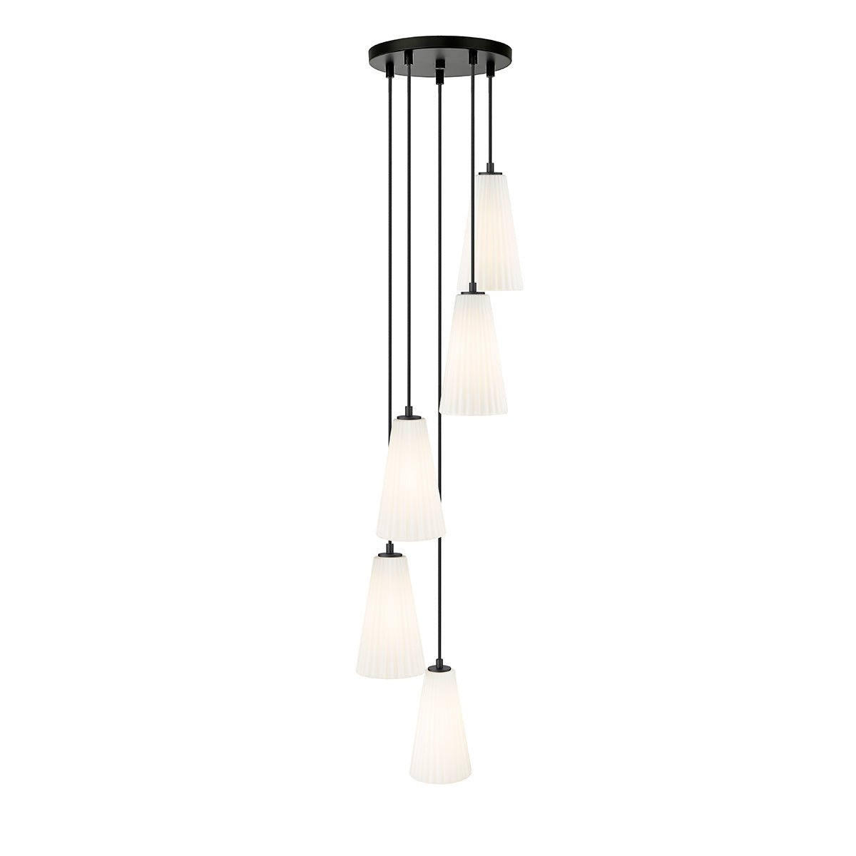 Chandelier Farrell - Noir mat 12" 11" by Z - Lite | Luminaires & cie