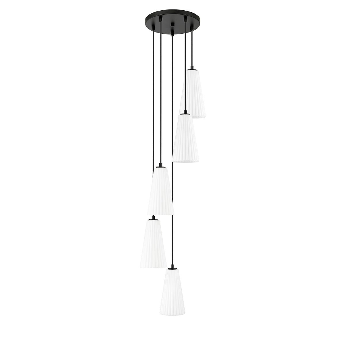 Chandelier Farrell - Noir mat 12" 11" by Z - Lite | Luminaires & cie