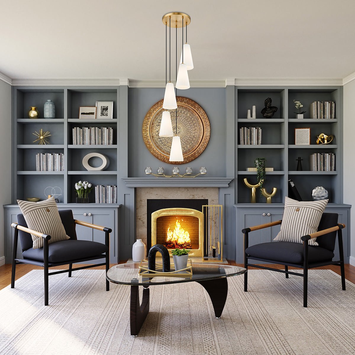 Chandelier Farrell - Or moderne 12" 11" by Z - Lite | Luminaires & cie