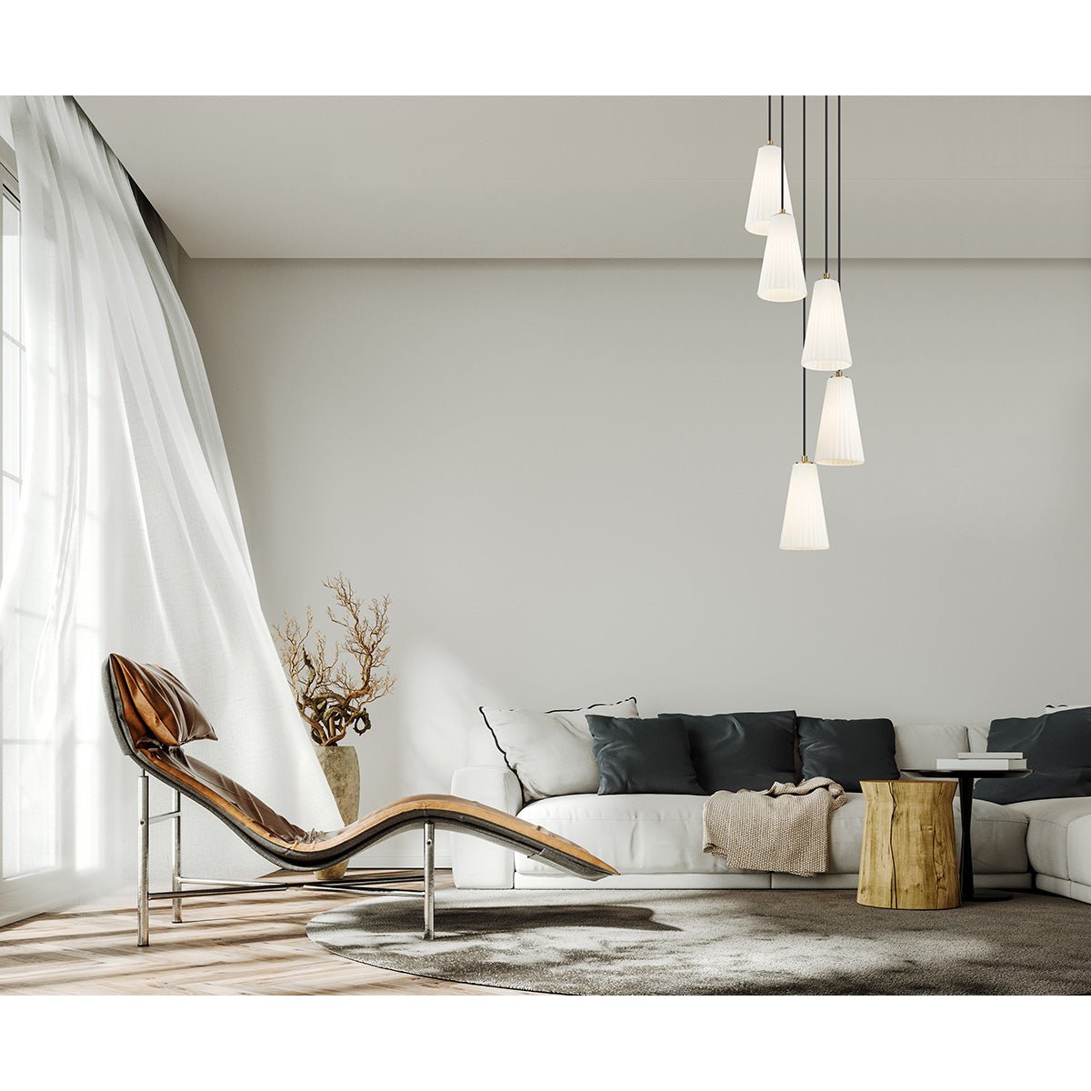 Chandelier Farrell - Or moderne 12" 11" by Z - Lite | Luminaires & cie