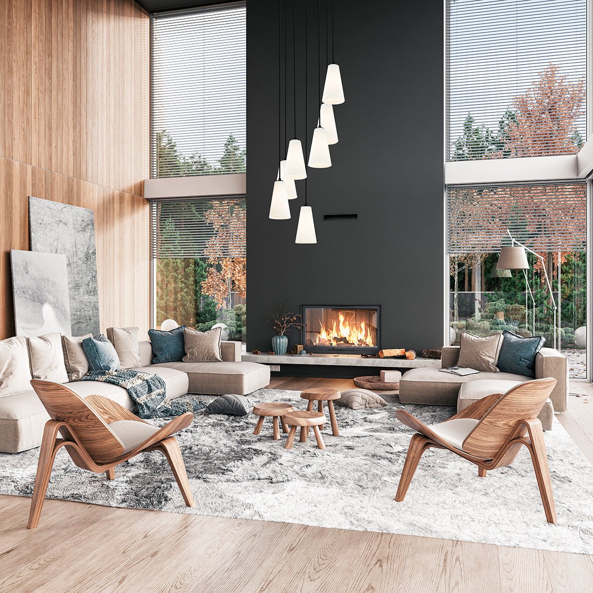 Chandelier Farrell - Or moderne 18" 11" by Z - Lite | Luminaires & cie