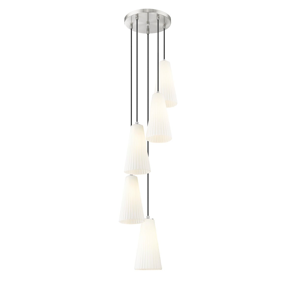Chandelier Farrell - Nickel brossé 12" 13 3/4" by Z - Lite | Luminaires & cie