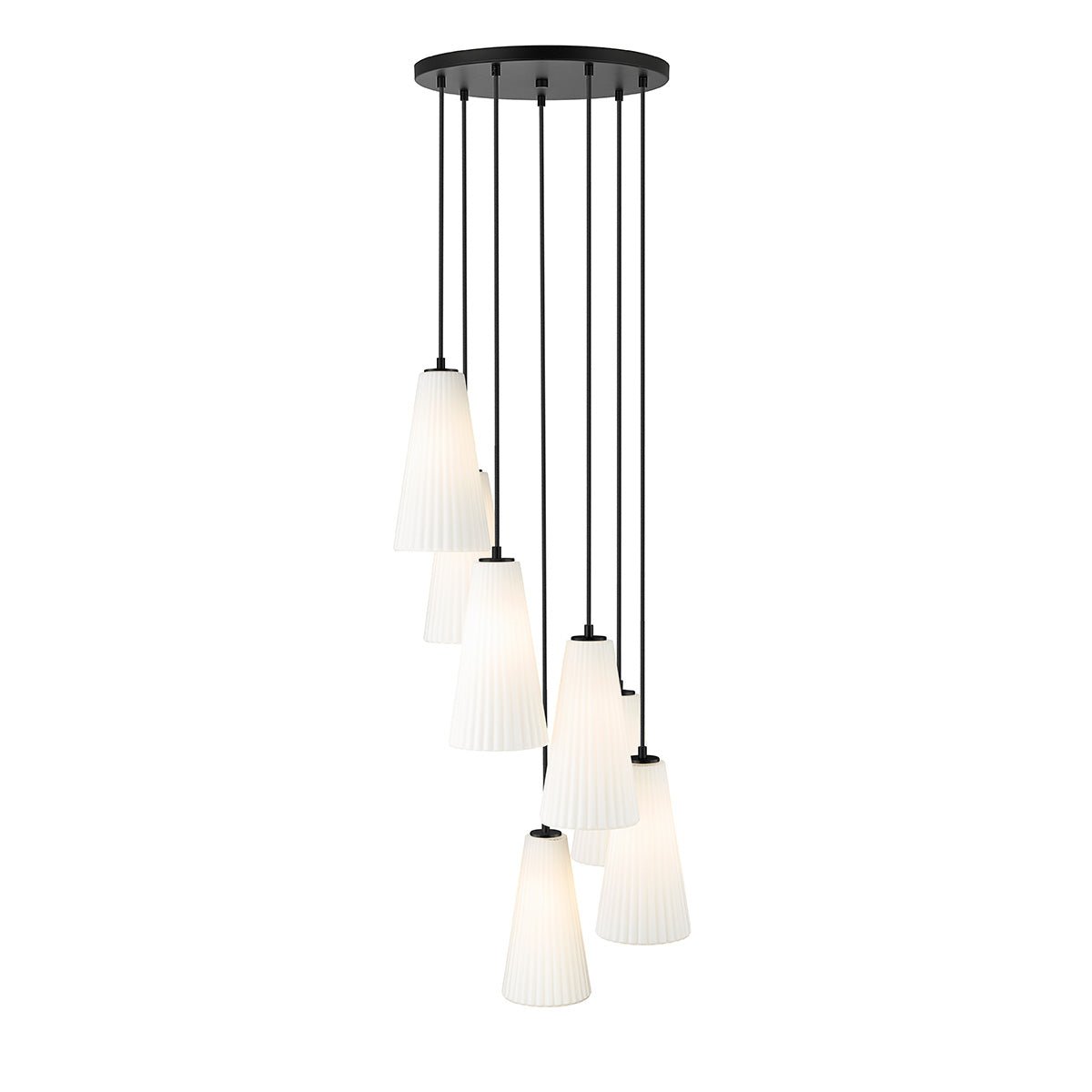 Chandelier Farrell - Noir mat 18" 13 3/4" by Z - Lite | Luminaires & cie