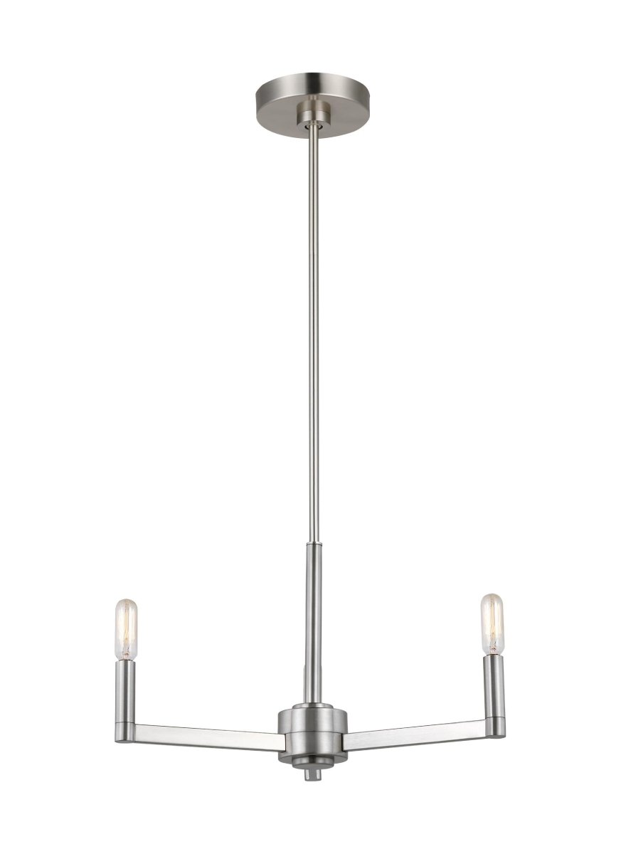 Chandelier Fullton - Nickel brossé 10" Ampoules DEL incluses by Visual Comfort Studio | Luminaires & cie