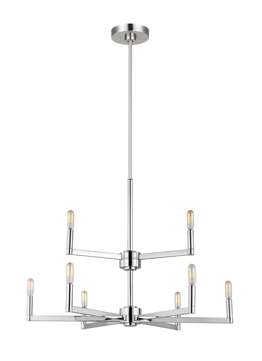 Chandelier Fullton - Chrome 30" Ampoules non - incluses by Visual Comfort Studio | Luminaires & cie