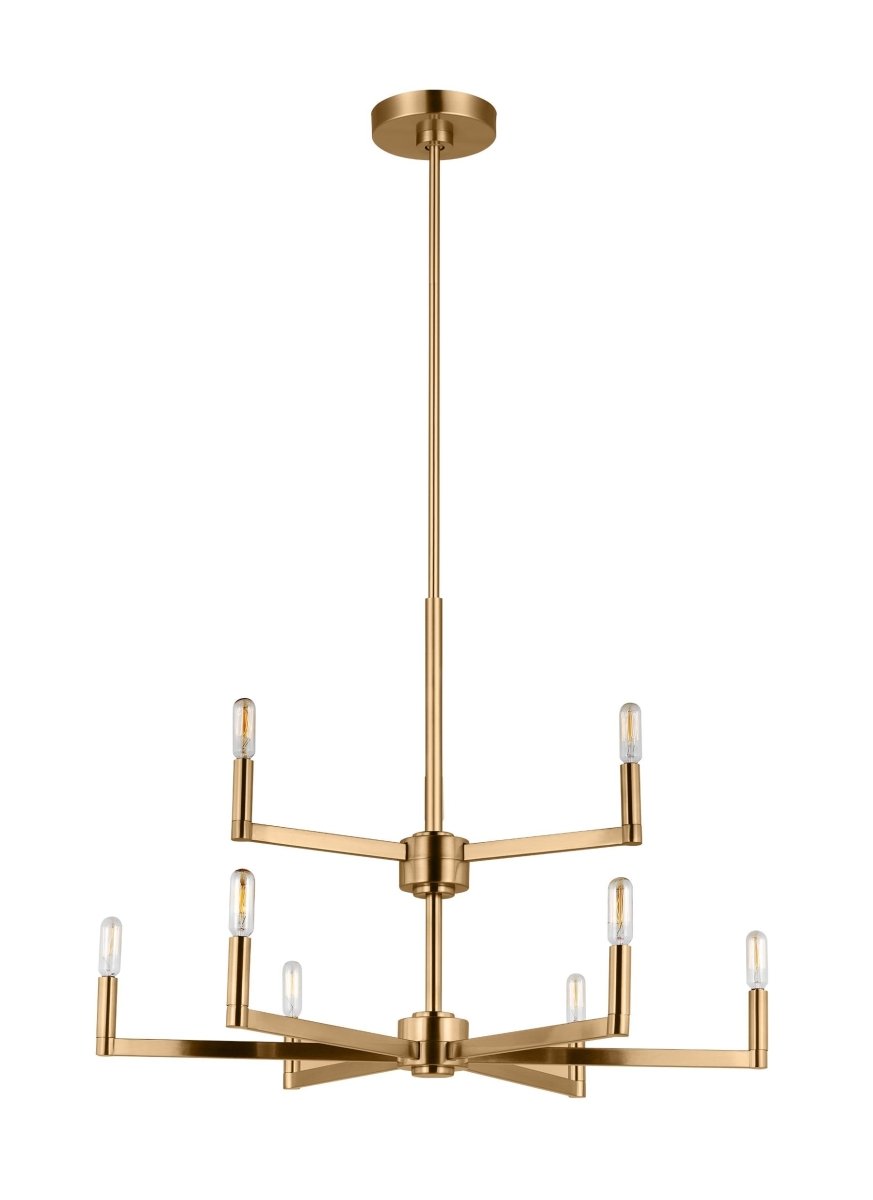 Chandelier Fullton - Laiton satiné 30" Ampoules non - incluses by Visual Comfort Studio | Luminaires & cie