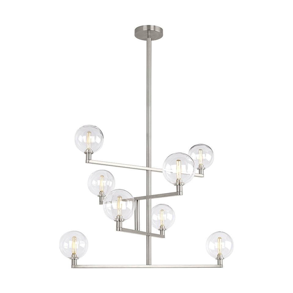 Chandelier Gambit - Nickel satiné Oui by Tech Lighting | Luminaires & cie