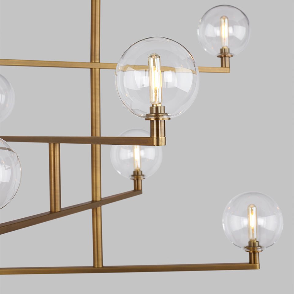 Chandelier Gambit - Nickel satiné Oui by Tech Lighting | Luminaires & cie