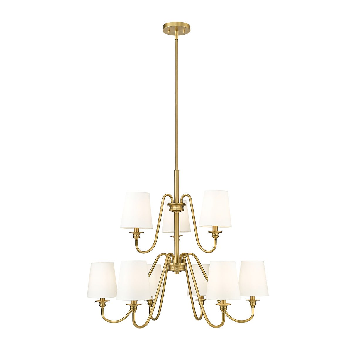 Chandelier Gianna - Or moderne 32" 2 - étages by Z - Lite | Luminaires & cie