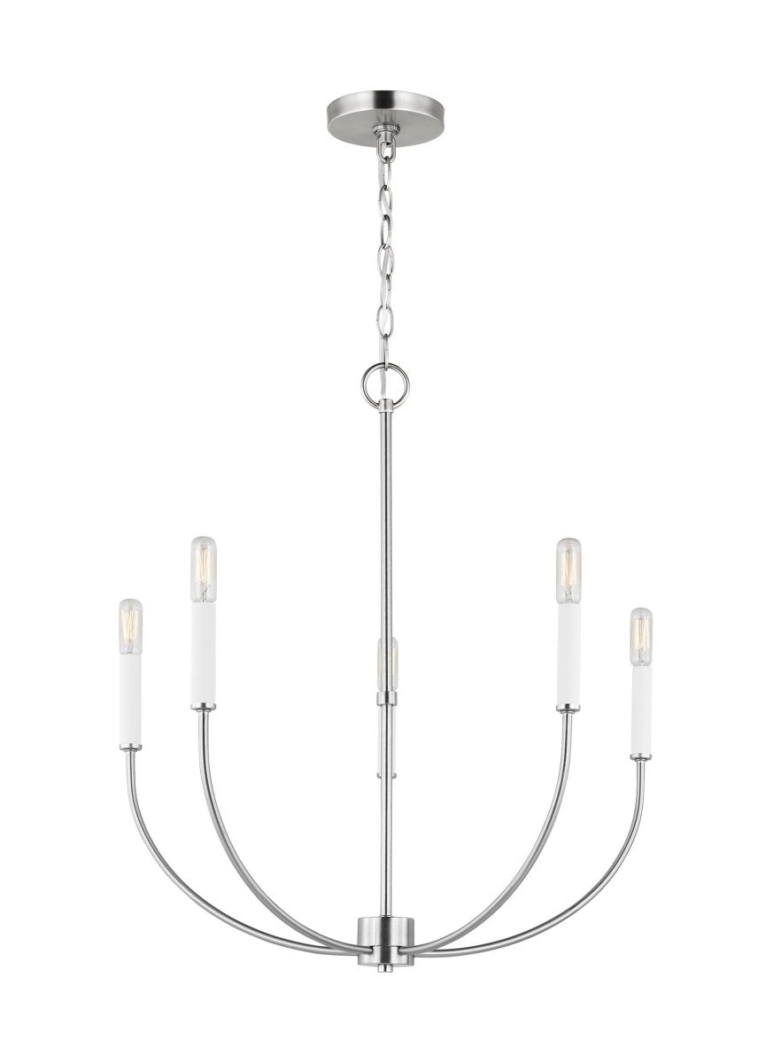 Chandelier Greenwich - Nickel brossé 24 1/8" Ampoules non - incluses by Visual Comfort Studio | Luminaires & cie