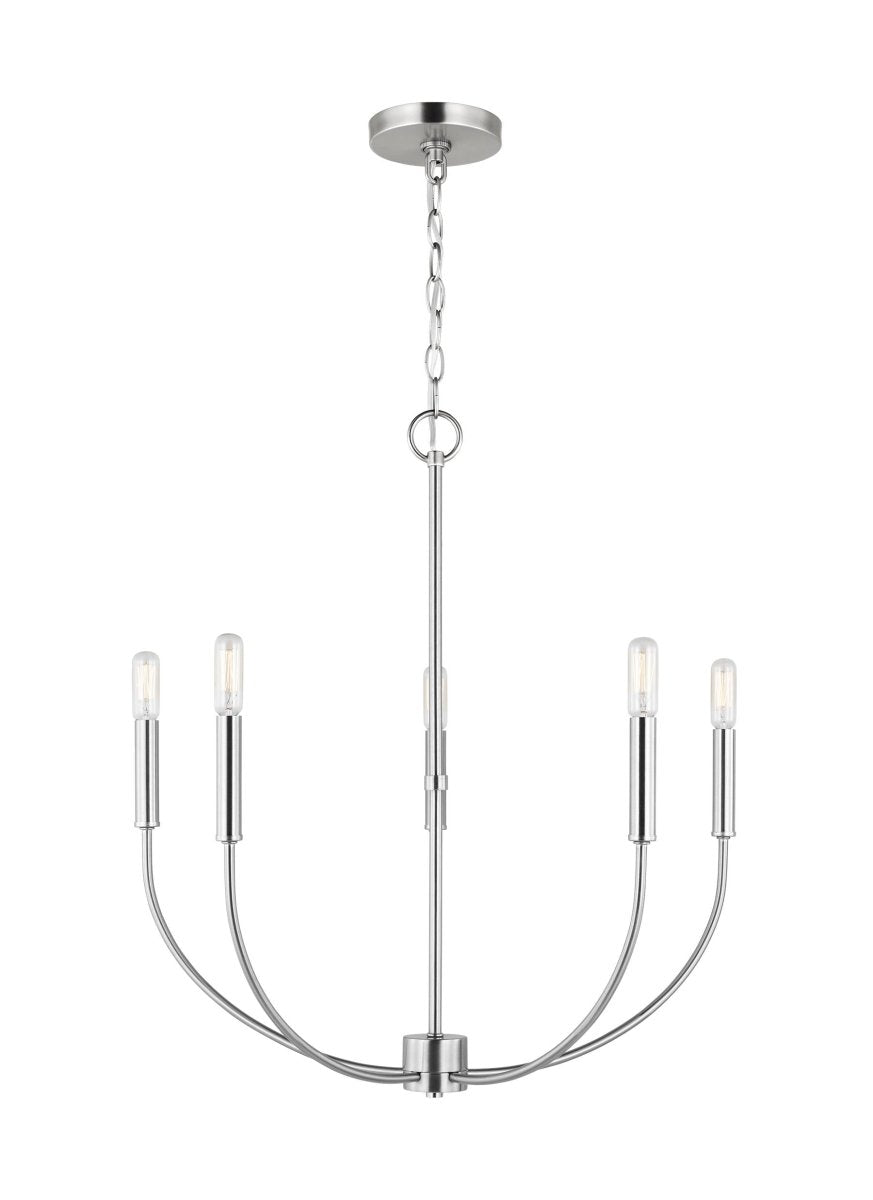 Chandelier Greenwich - Nickel brossé 24 1/8" Ampoules non - incluses by Visual Comfort Studio | Luminaires & cie