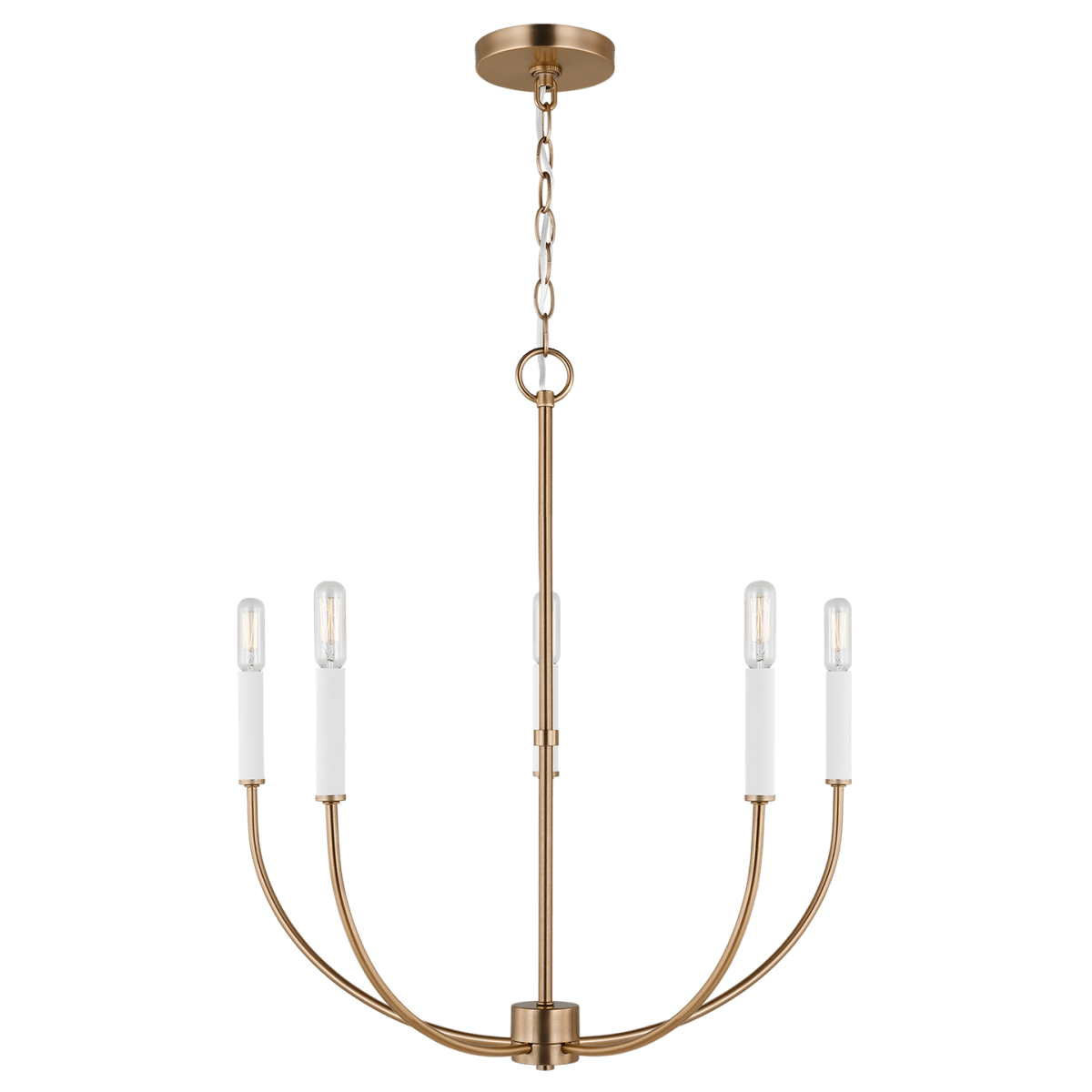 Chandelier Greenwich - Laiton satiné 24 1/8" Ampoules DEL incluses by Visual Comfort Studio | Luminaires & cie