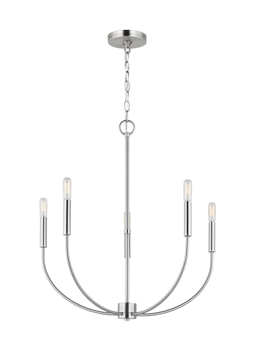 Chandelier Greenwich - Nickel brossé 24 1/8" Ampoules DEL incluses by Visual Comfort Studio | Luminaires & cie