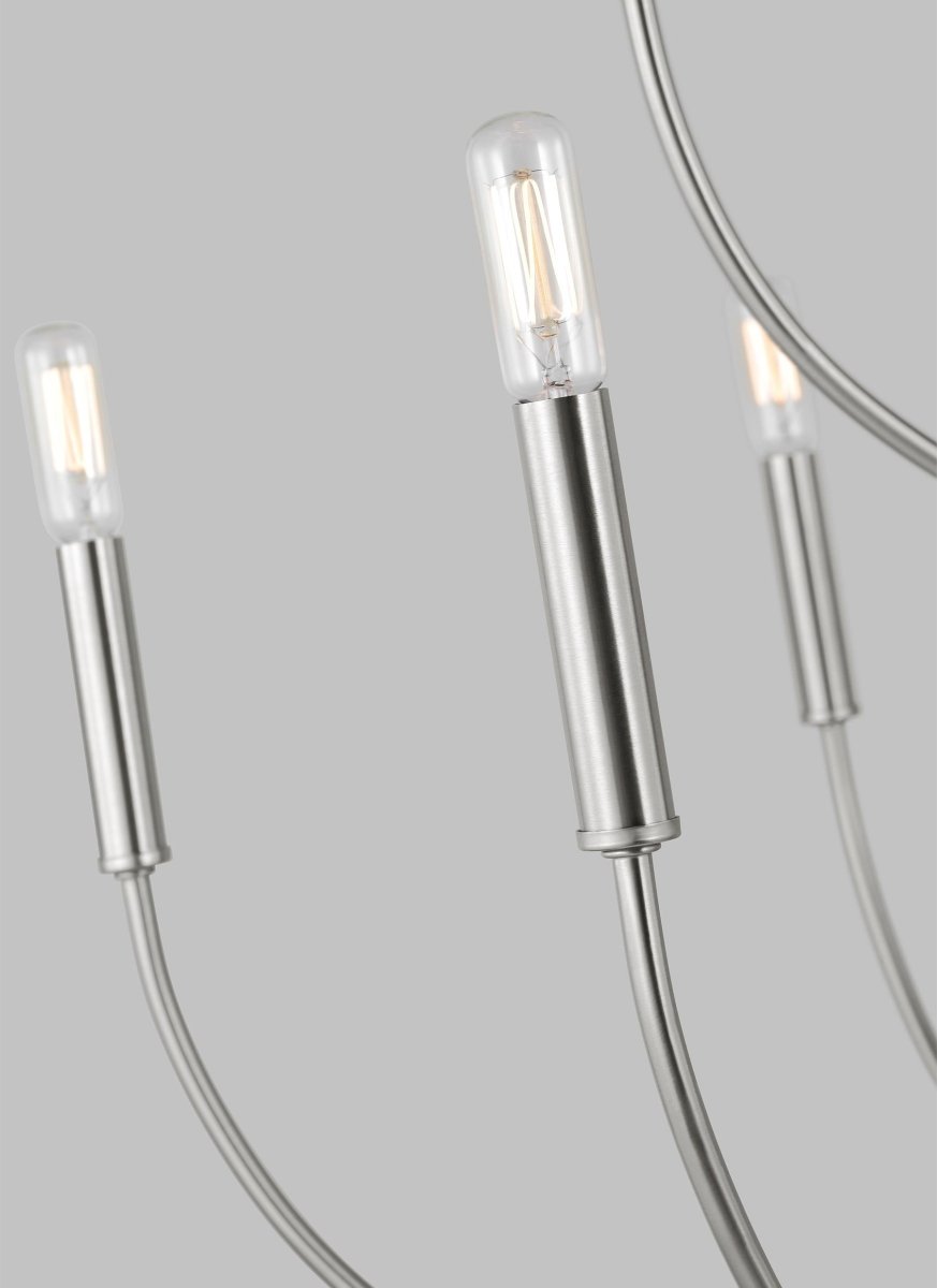 Chandelier Greenwich - Nickel brossé 32" Ampoules non - incluses by Visual Comfort Studio | Luminaires & cie