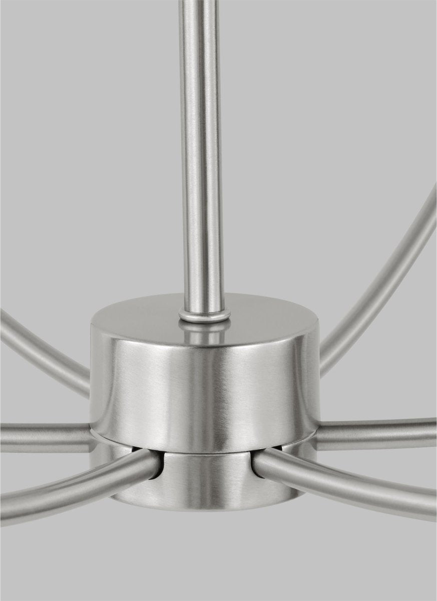 Chandelier Greenwich - Nickel brossé 32" Ampoules DEL incluses by Visual Comfort Studio | Luminaires & cie