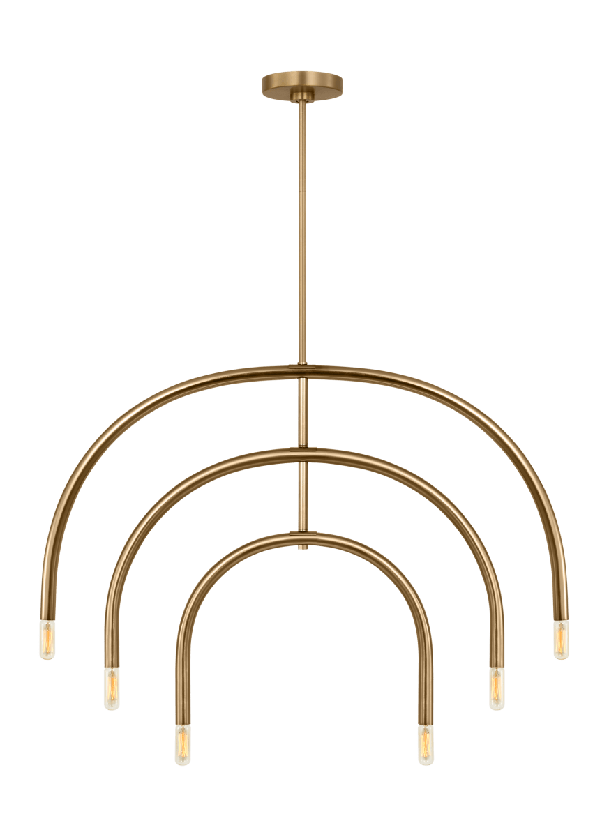 Chandelier Hadden - Laiton satiné 36" by Visual Comfort Studio | Luminaires & cie