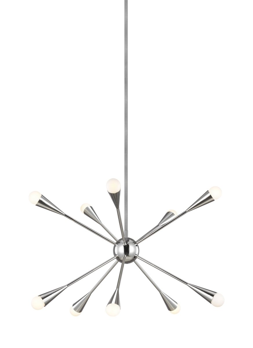 Chandelier Jax - Nickel poli 27 1/4" by Visual Comfort Studio | Luminaires & cie