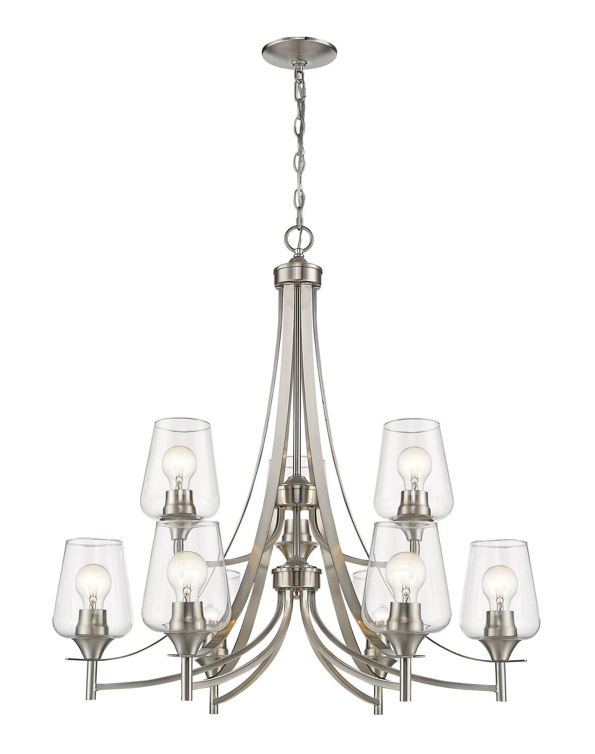 Lustre Joliet Nickel brossé, 31" – Z-Lite