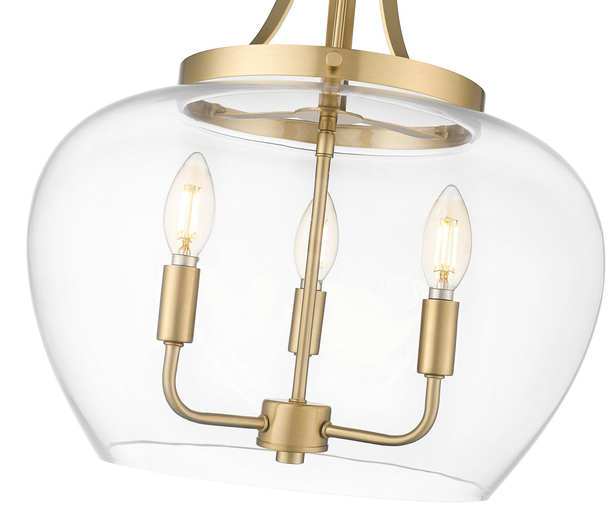 Lustre Joliet Laiton bruni, 15 3/4" – vue 4