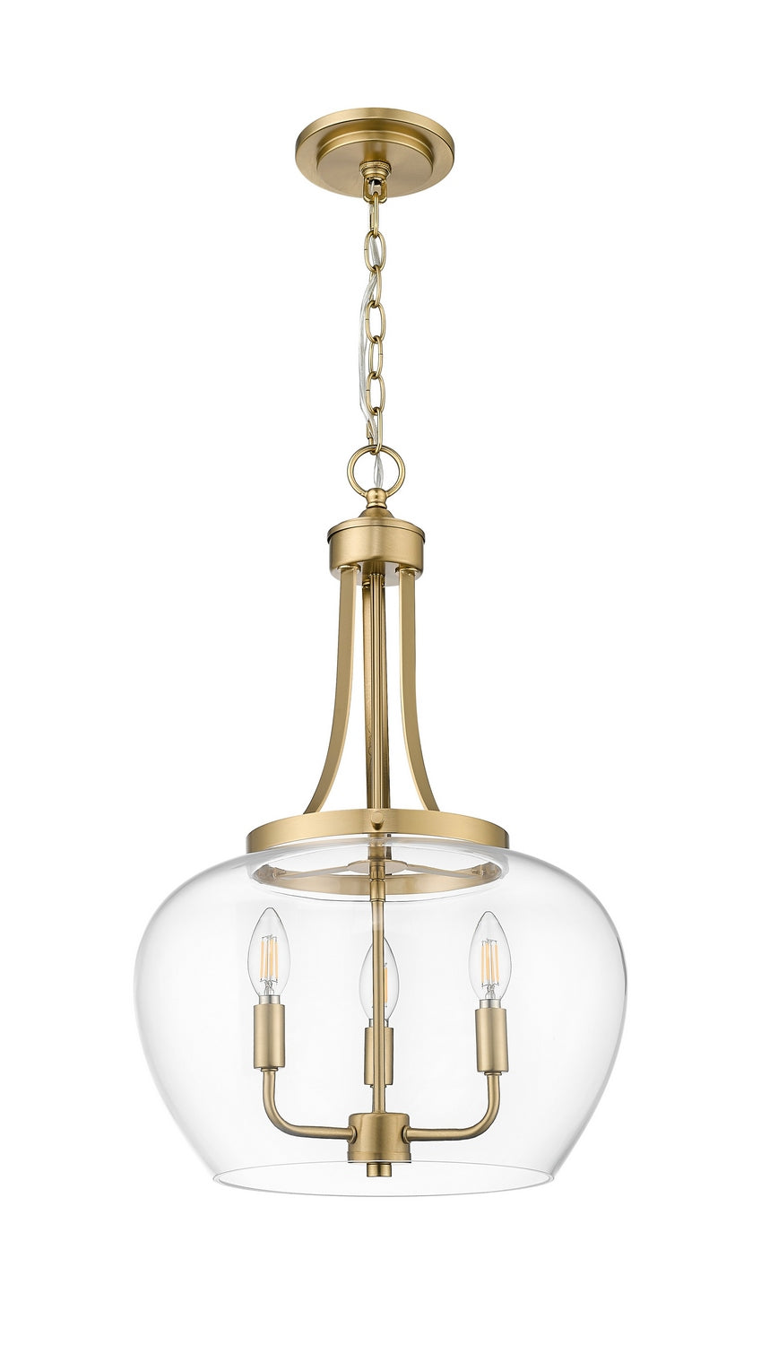 Lustre Joliet Laiton bruni, 15 3/4" – vue 5