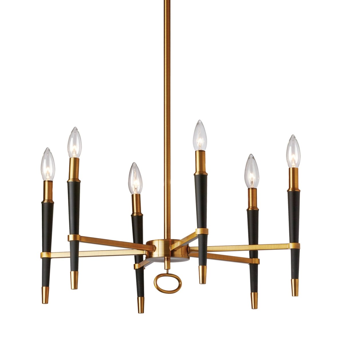 Chandelier Langford - Laiton vintage Sans abat - jour by Dainolite | Luminaires & cie
