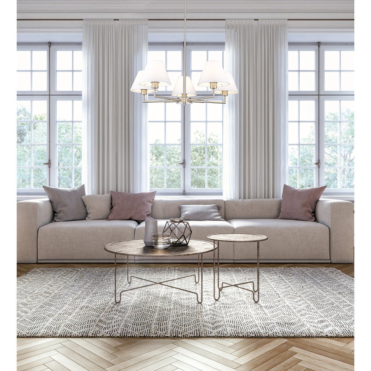 Chandelier Leila - Nickel brossé 34" by Z - Lite | Luminaires & cie