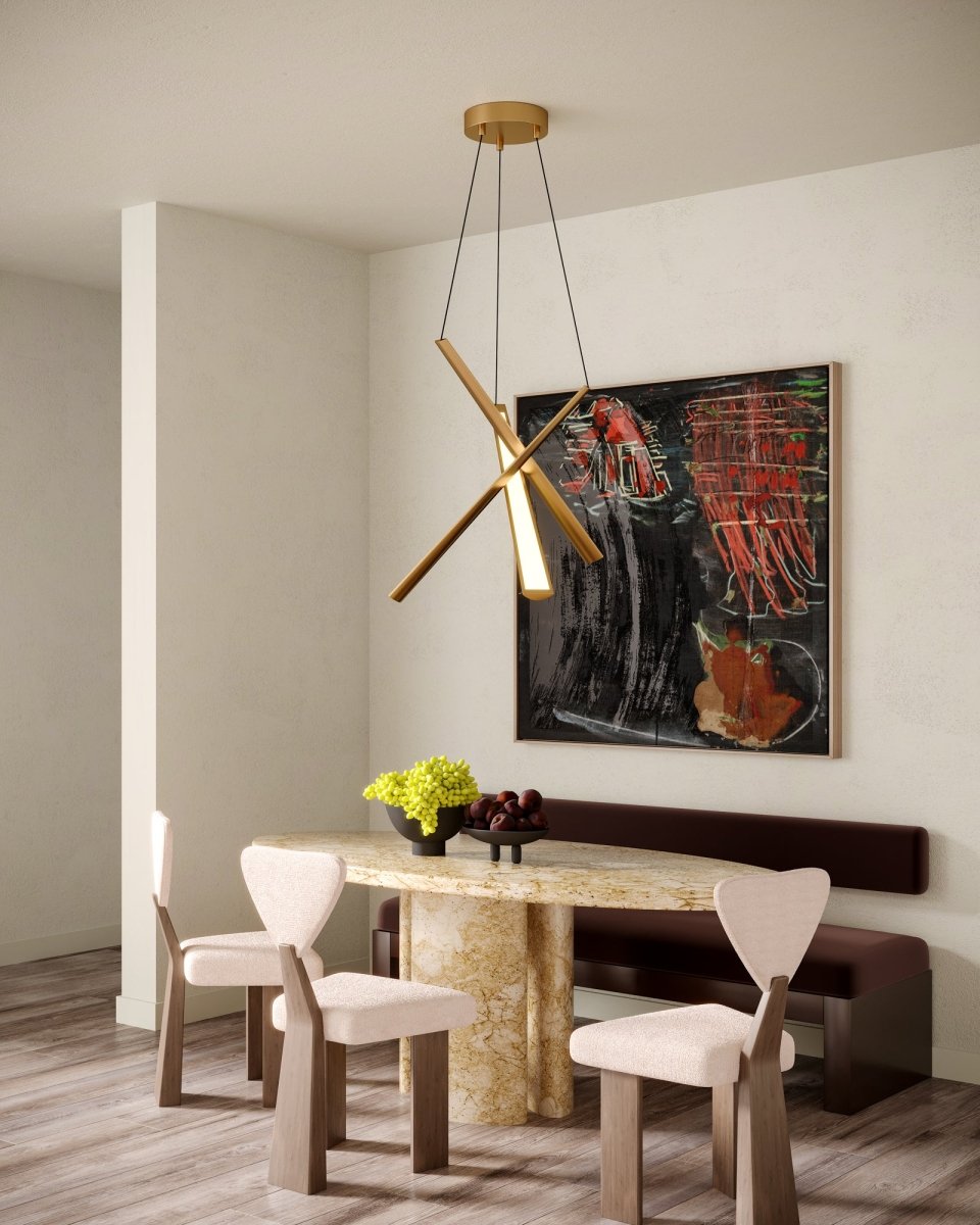Chandelier Lex - Laiton vintage by Kuzco Lighting | Luminaires & cie