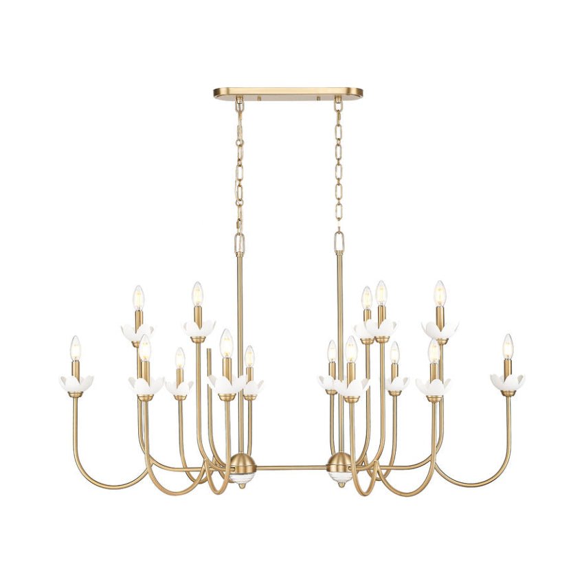 Chandelier linéaire Allistair - Or moderne 56" by Z - Lite | Luminaires & cie