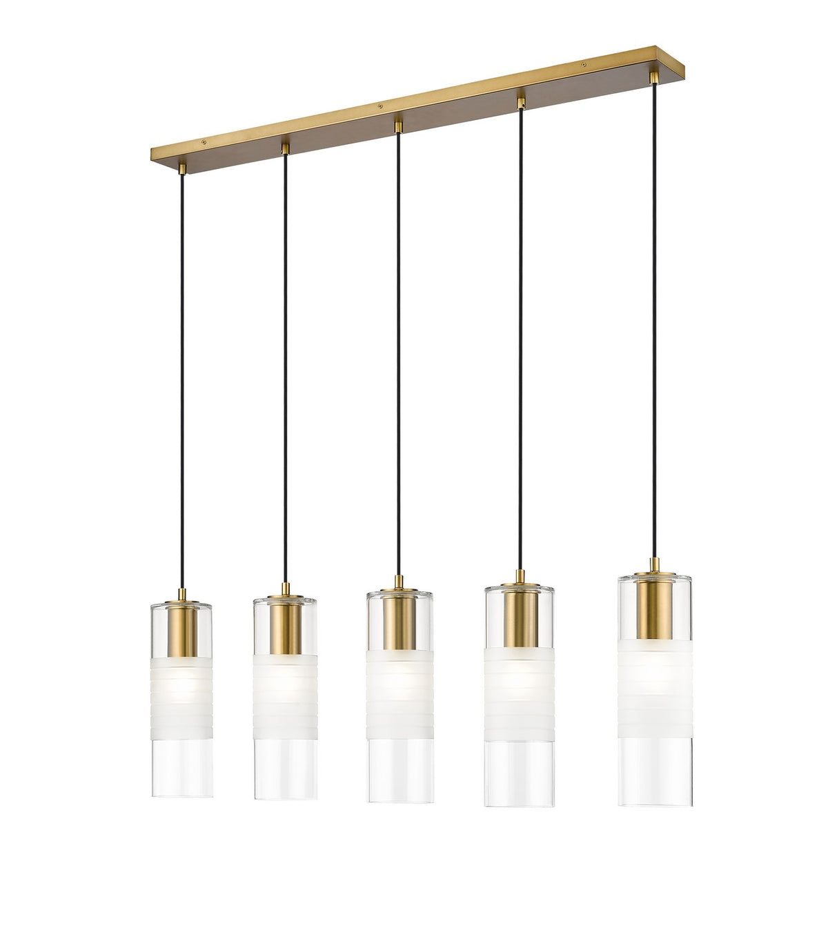 Suspension linéaire multiple Alton Or moderne, nombre ampoules 5 – Z-Lite