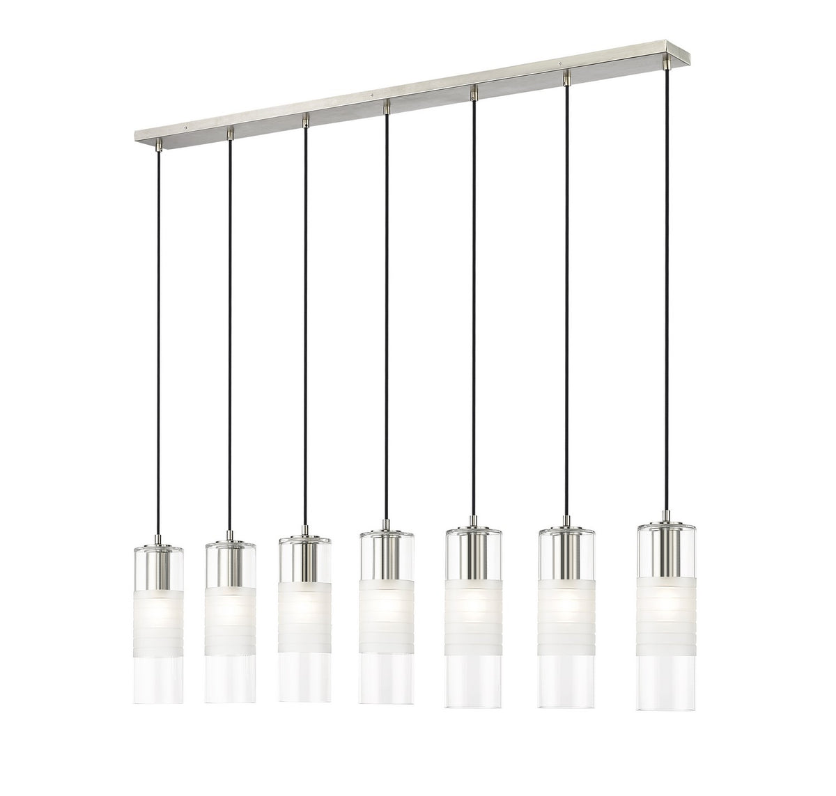 Suspension linéaire multiple Alton Nickel brossé, nombre ampoules 7 – Z-Lite