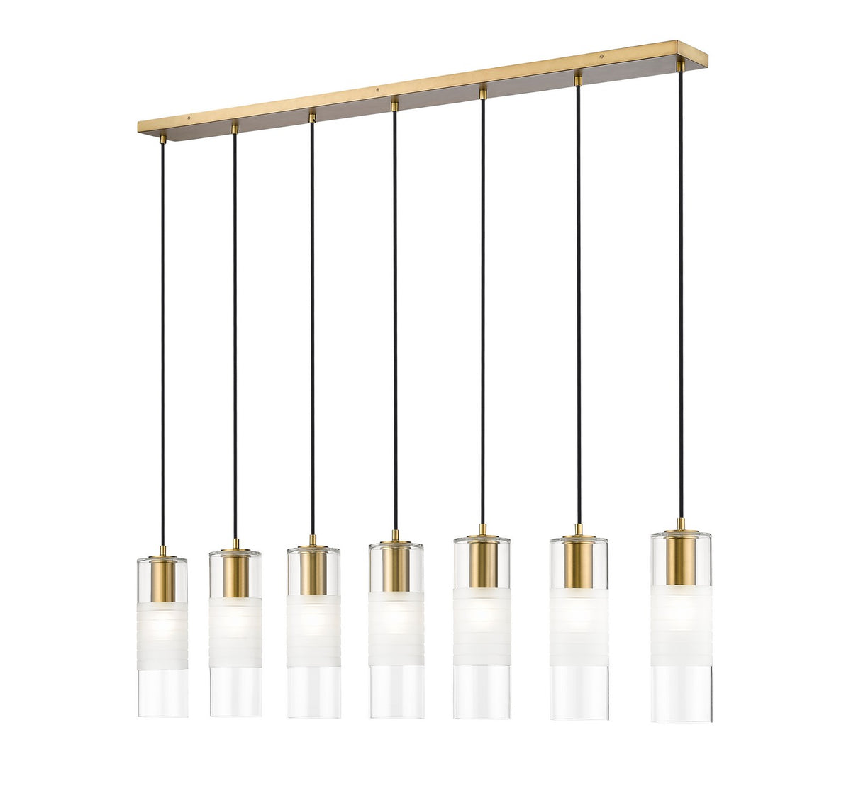 Suspension linéaire multiple Alton Or moderne, nombre ampoules 7 – Z-Lite