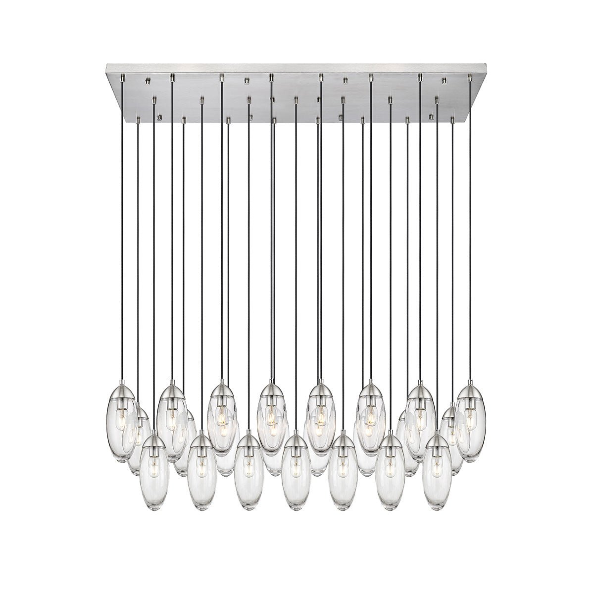 Chandelier linéaire Arden - Nickel brossé 54" 18" by Z - Lite | Luminaires & cie