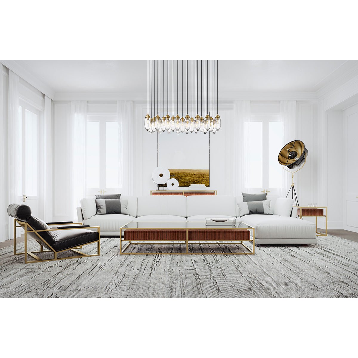 Chandelier linéaire Arden