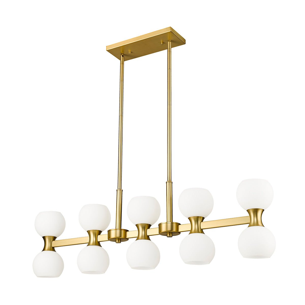 Chandelier linéaire Artemis - Or moderne 40" by Z - Lite | Luminaires & cie