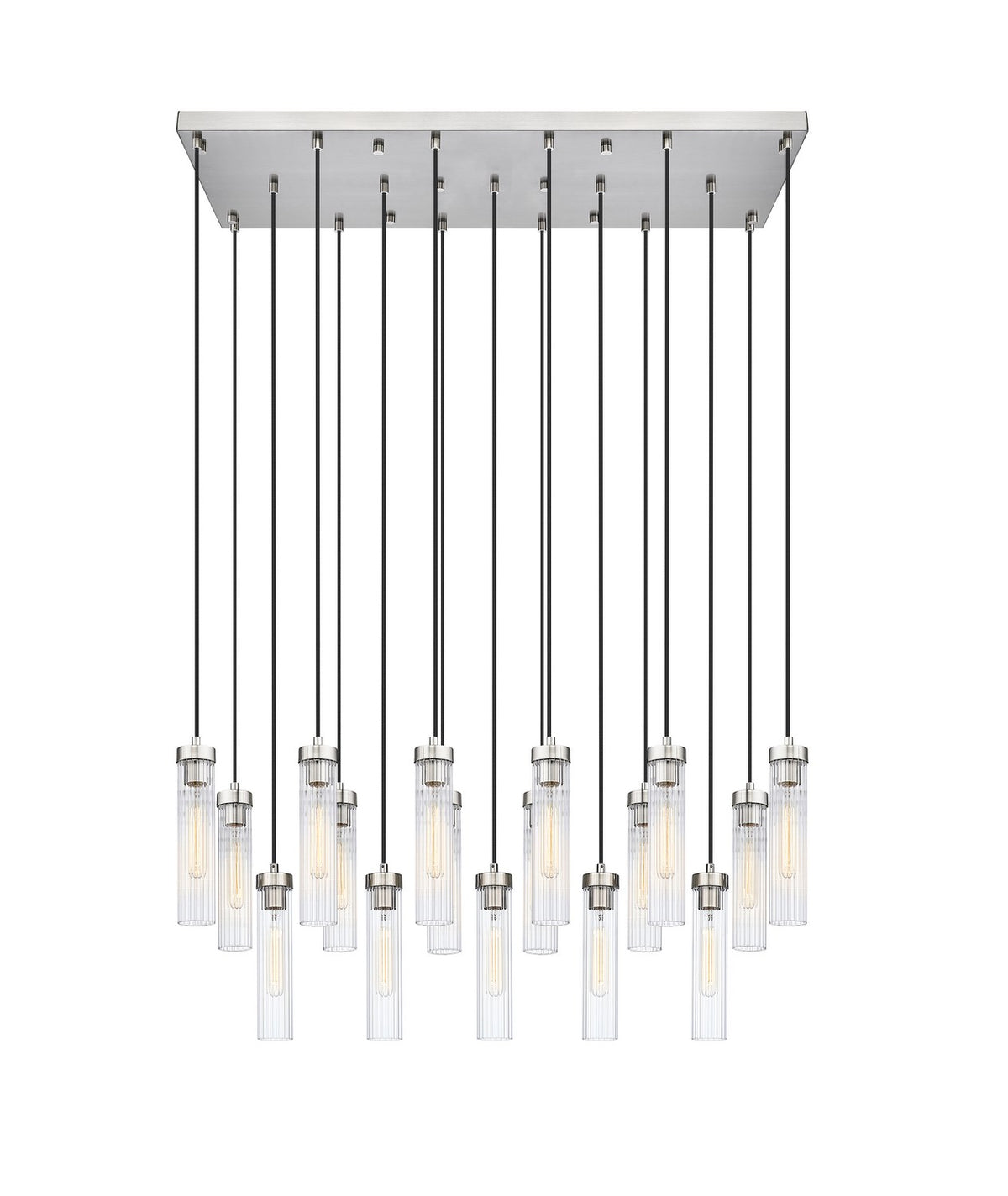 Suspension linéaire multiple Beau Nickel brossé, nombre ampoules 17 – Z-Lite