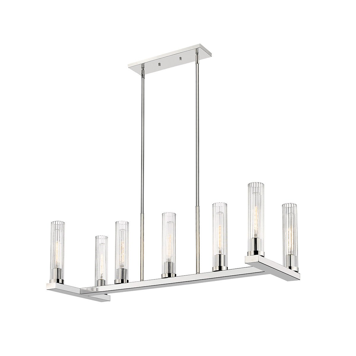 Chandelier linéaire Beau - Nickel poli 44" 16" by Z - Lite | Luminaires & cie