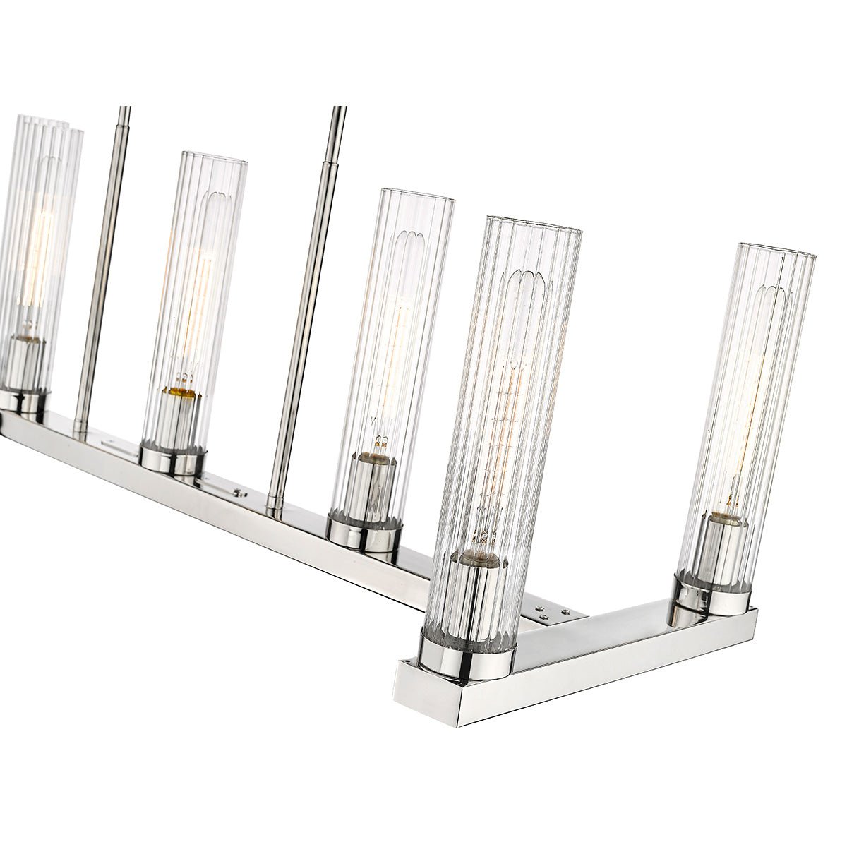 Chandelier linéaire Beau - Nickel poli 44" 16" by Z - Lite | Luminaires & cie