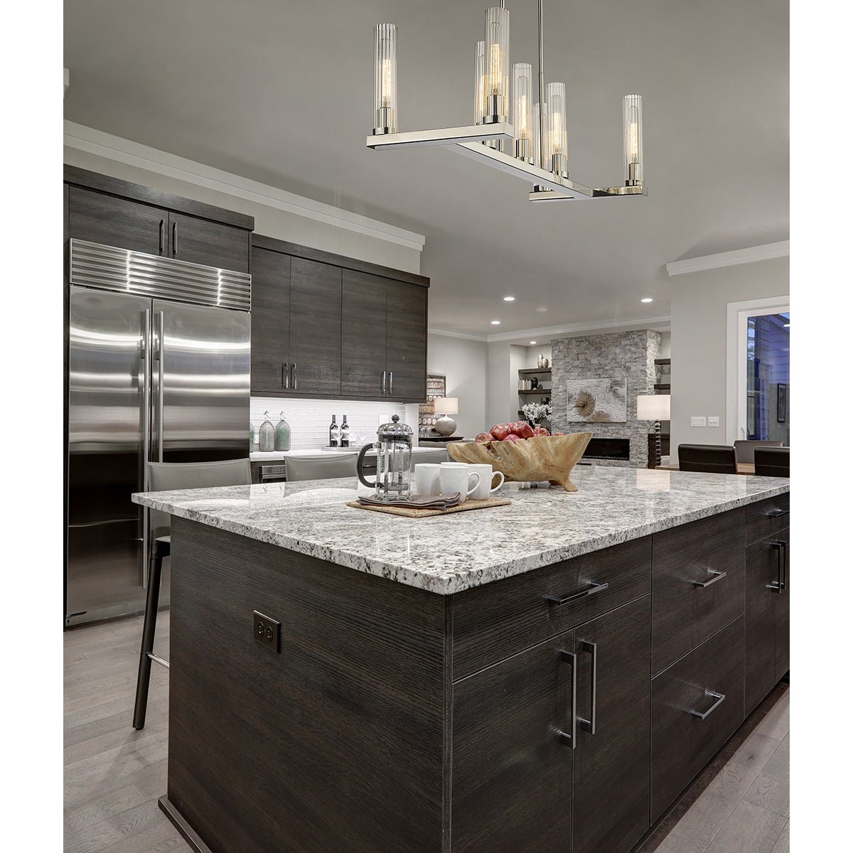 Chandelier linéaire Beau