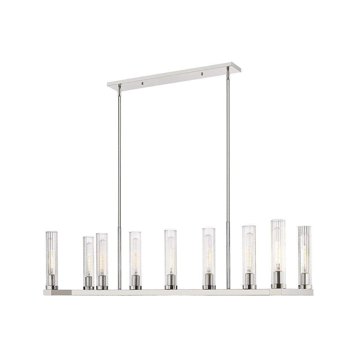 Chandelier linéaire Beau - Nickel poli 56" 16" by Z - Lite | Luminaires & cie