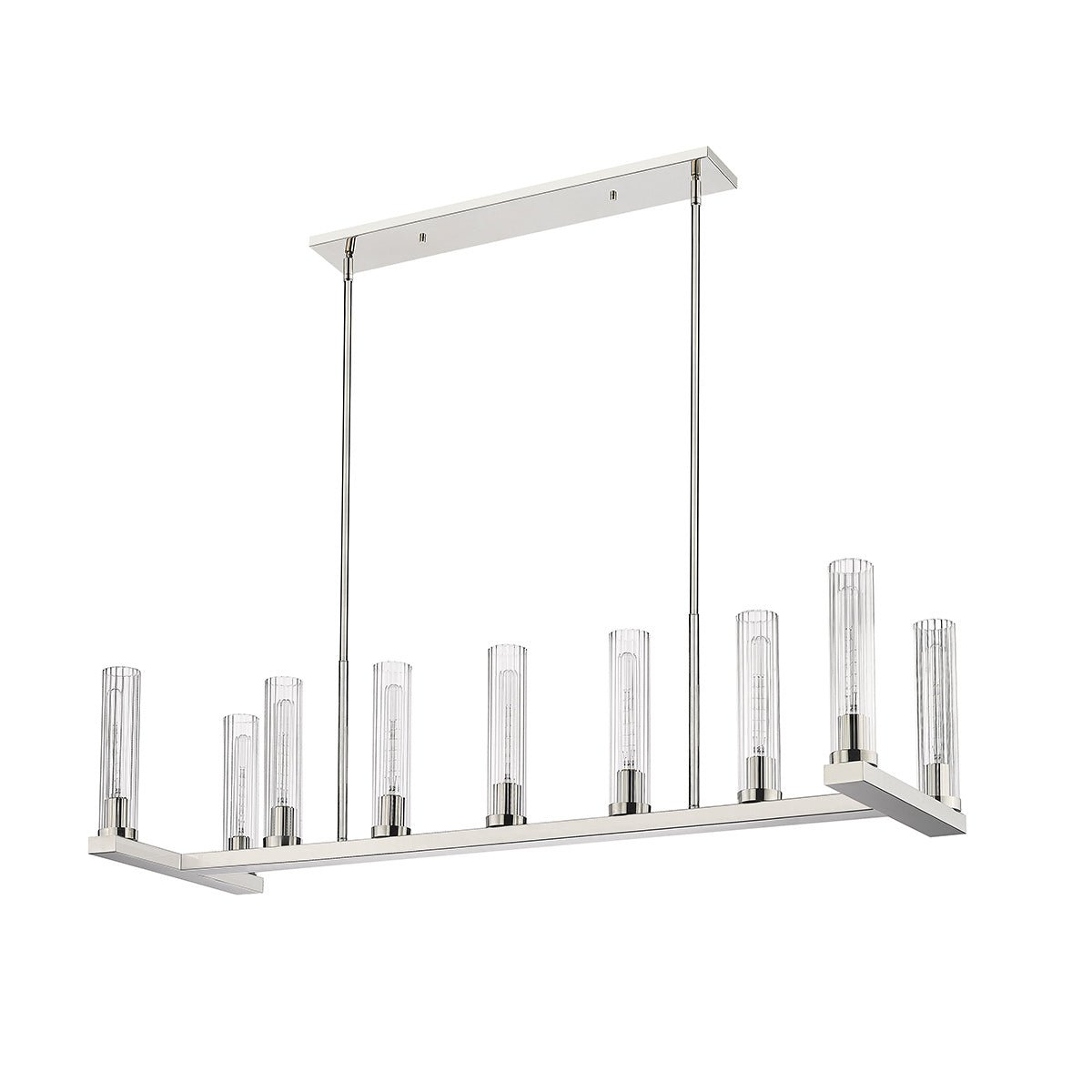 Chandelier linéaire Beau - Nickel poli 56" 16" by Z - Lite | Luminaires & cie