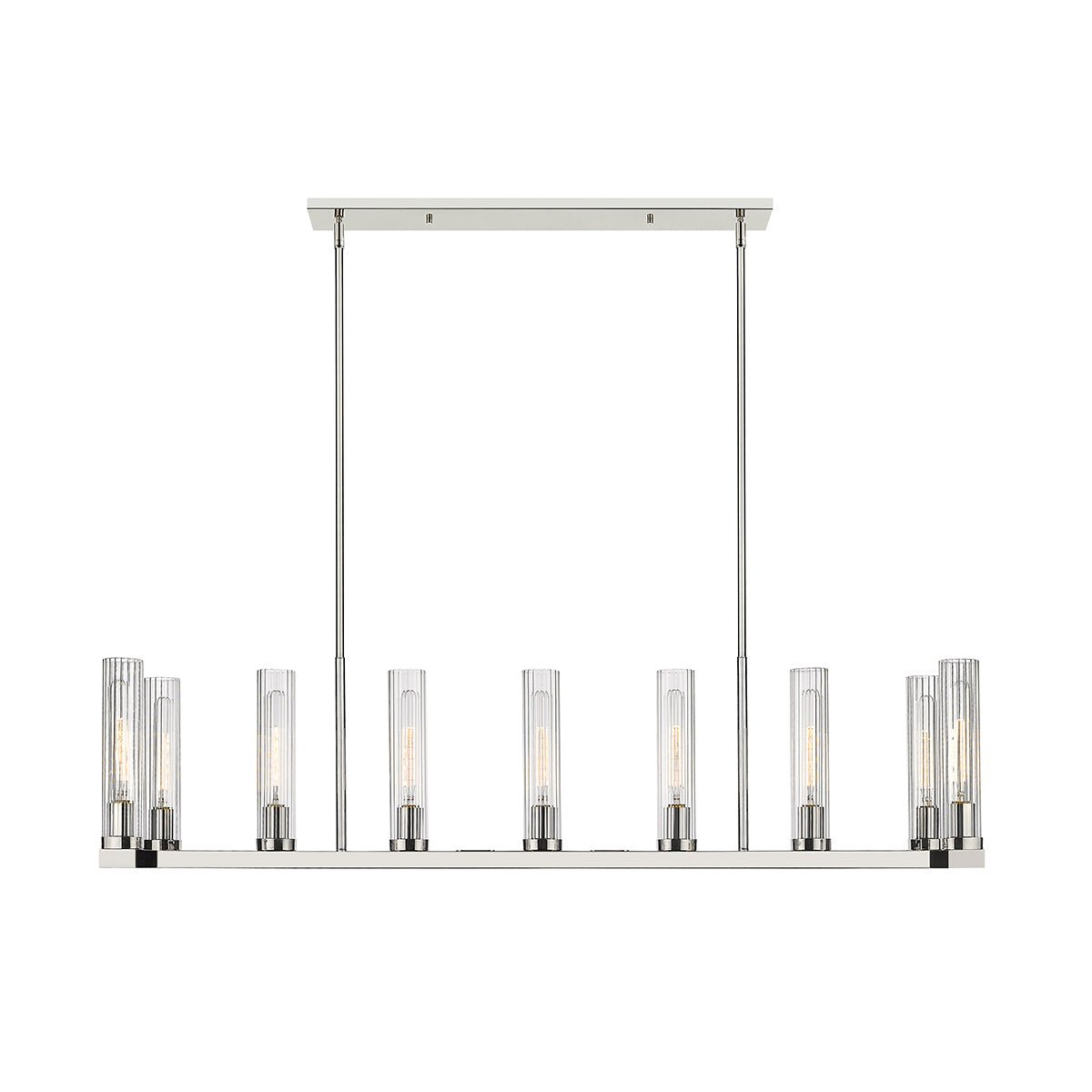 Chandelier linéaire Beau - Nickel poli 56" 16" by Z - Lite | Luminaires & cie