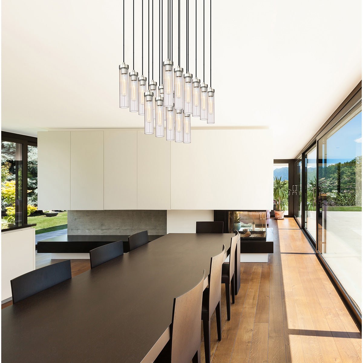 Chandelier linéaire Beau