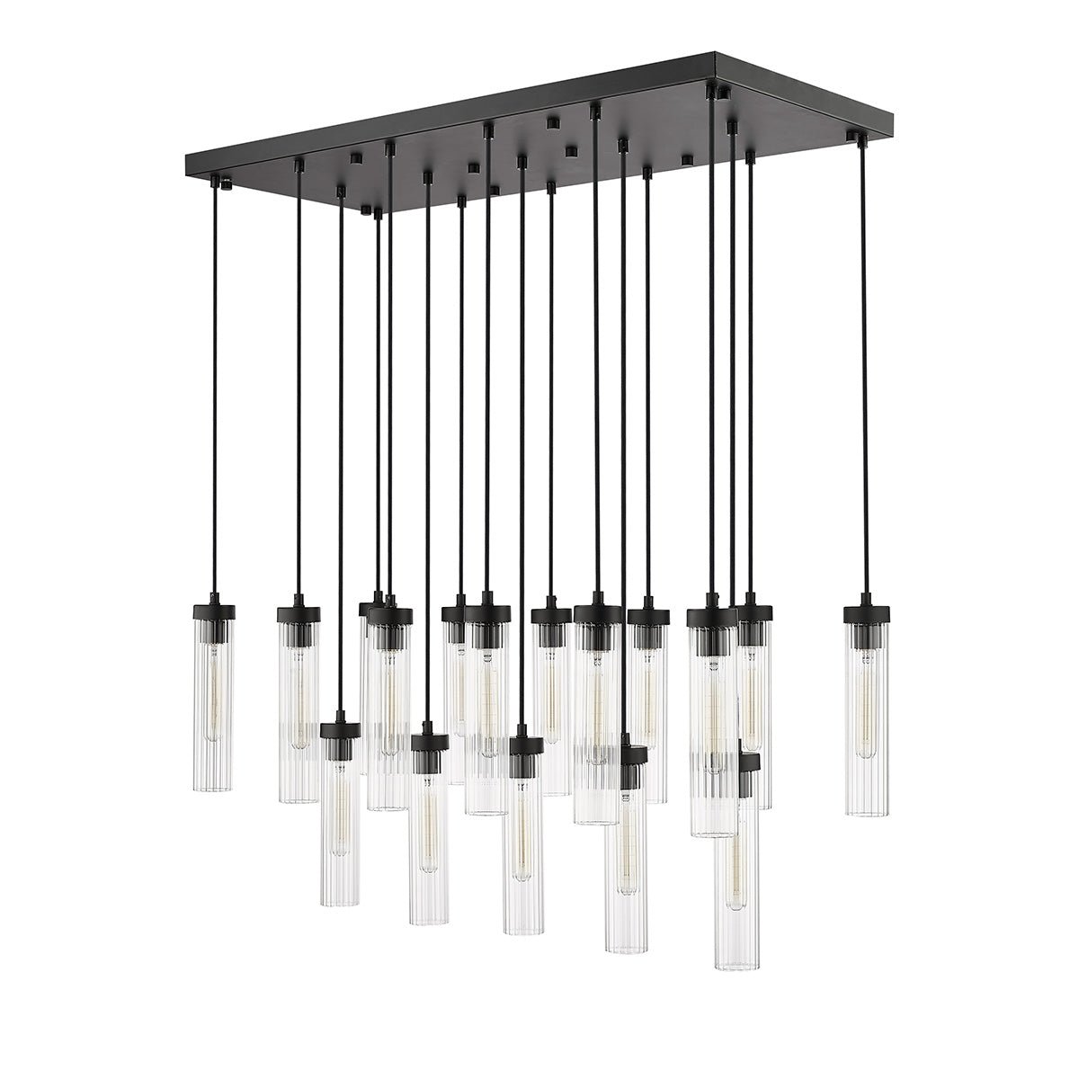 Chandelier linéaire Beau - Noir mat 42" 18" by Z - Lite | Luminaires & cie