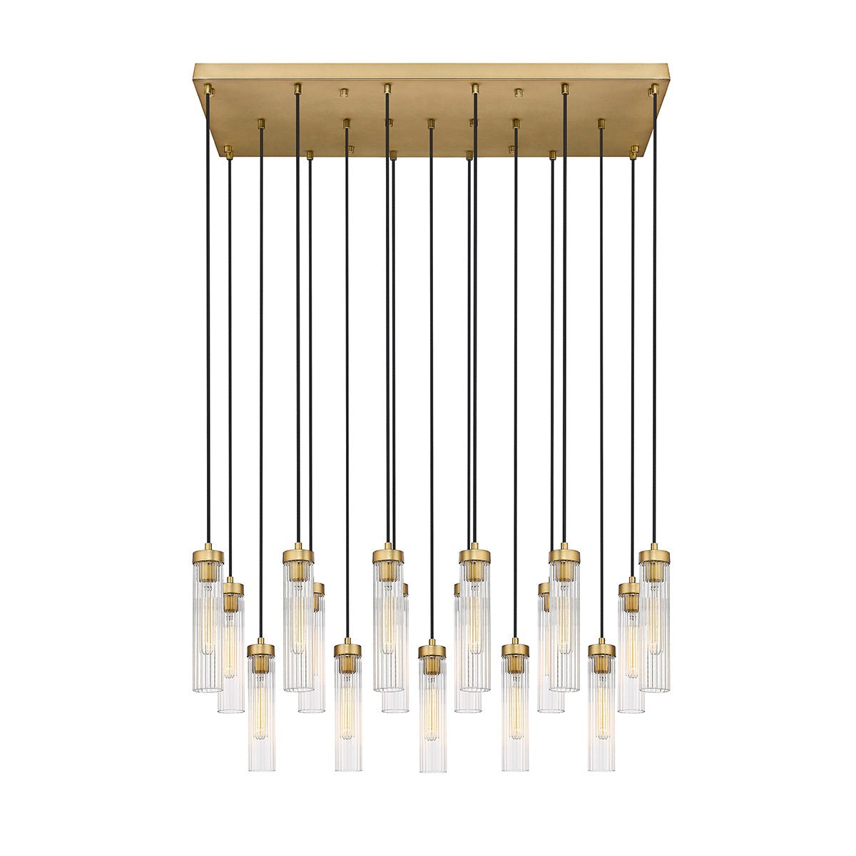 Chandelier linéaire Beau - Laiton frotté 42" 18" by Z - Lite | Luminaires & cie
