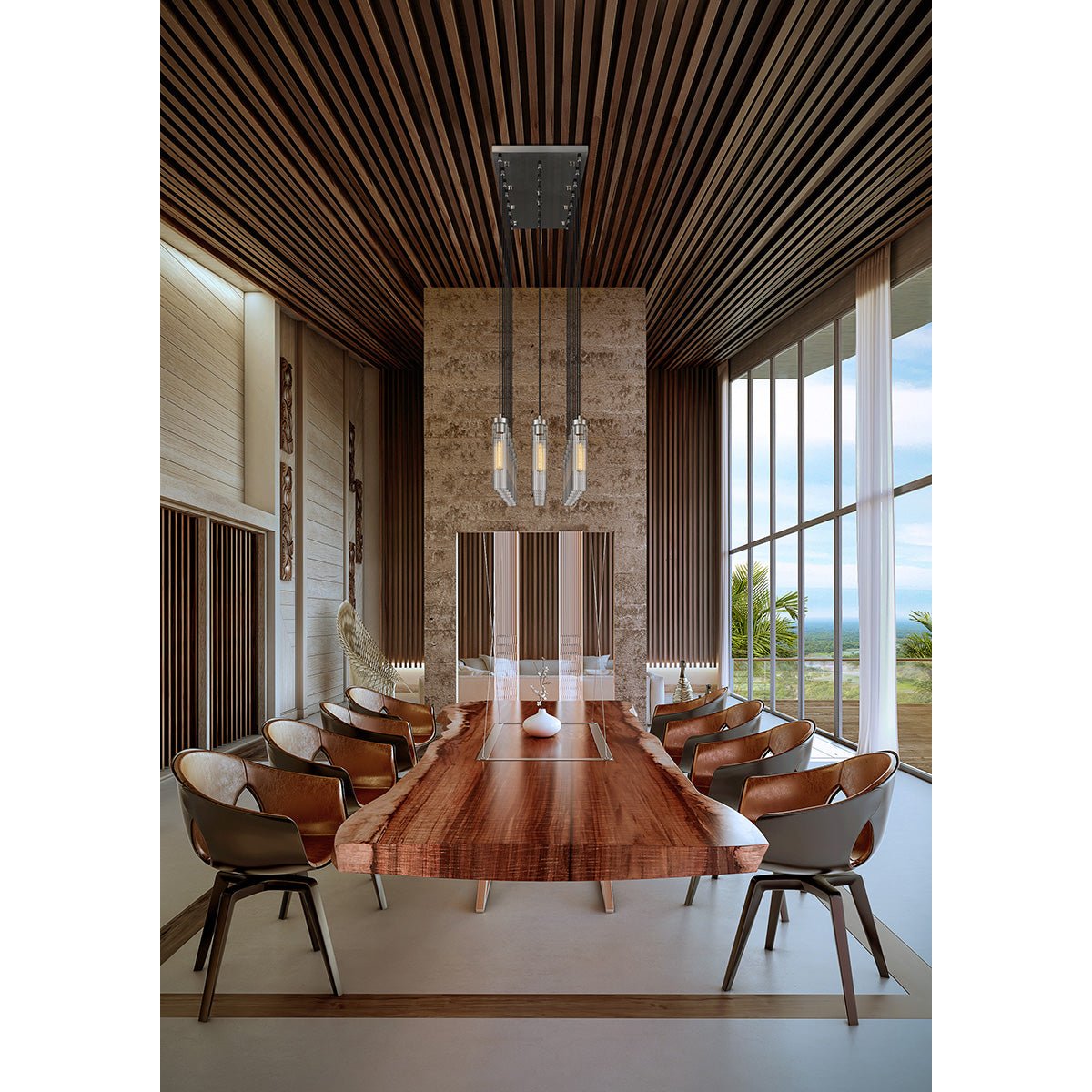 Chandelier linéaire Beau - Nickel brossé 54" 18" by Z - Lite | Luminaires & cie