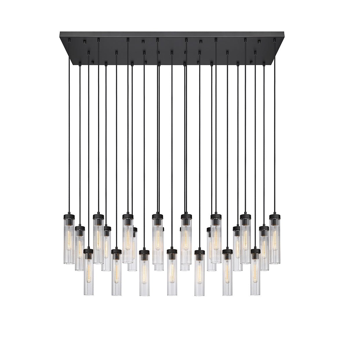 Chandelier linéaire Beau - Noir mat 54" 18" by Z - Lite | Luminaires & cie
