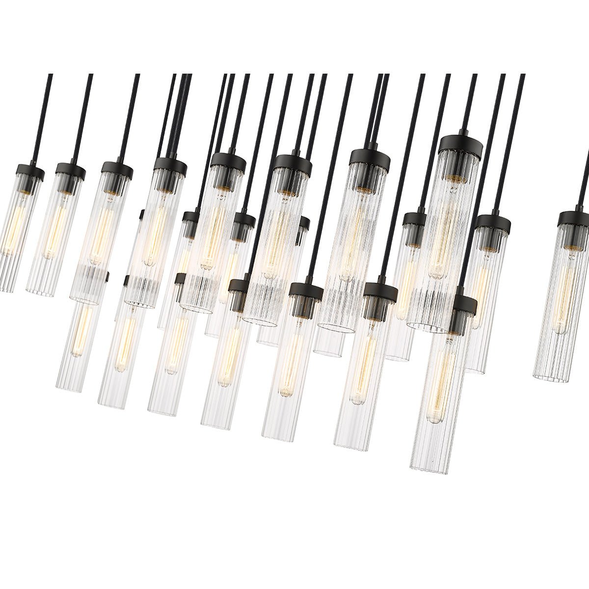 Chandelier linéaire Beau - Noir mat 54" 18" by Z - Lite | Luminaires & cie