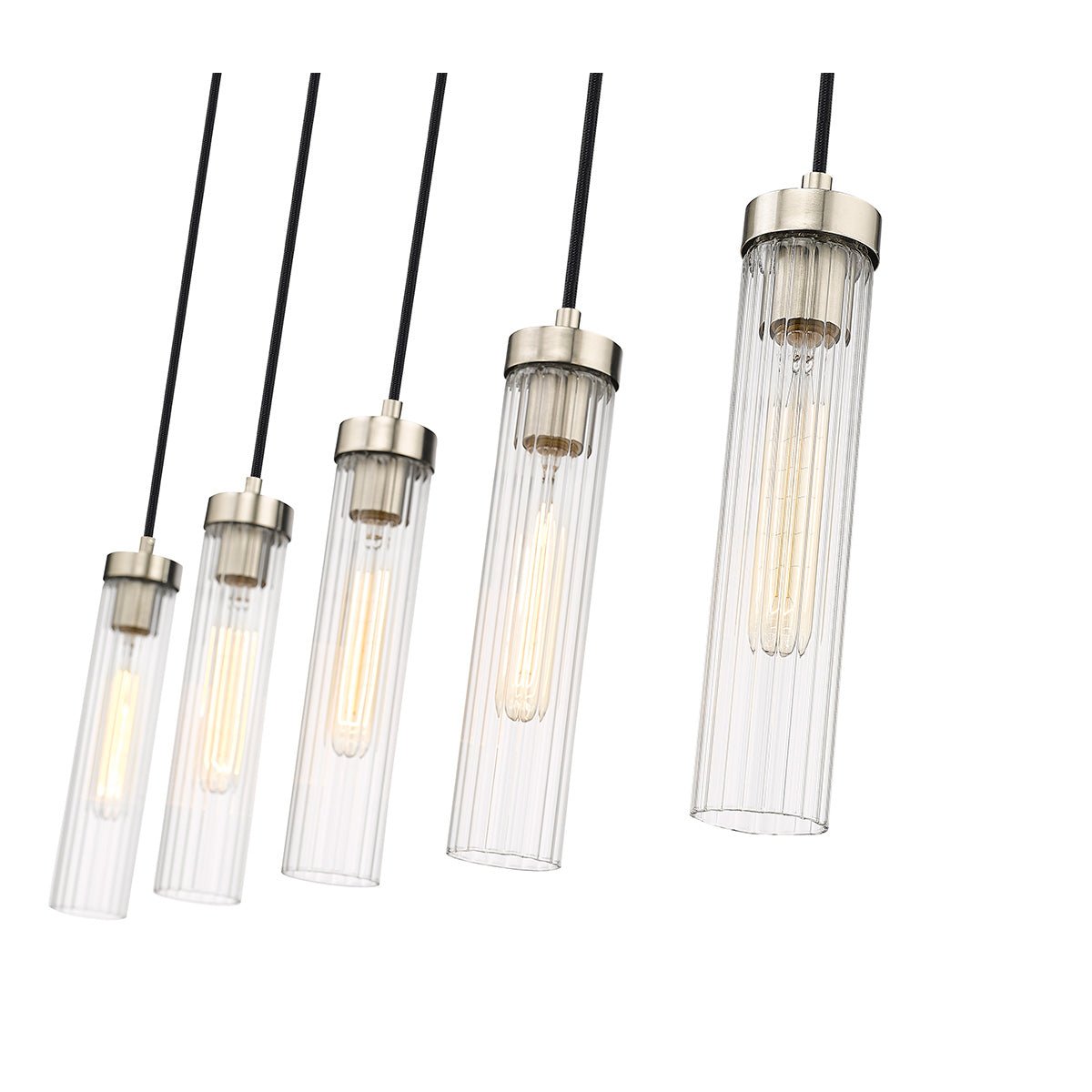 Chandelier linéaire Beau - Nickel brossé 42" 4 3/4" by Z - Lite | Luminaires & cie