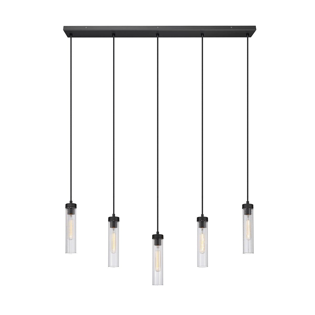 Chandelier linéaire Beau - Noir mat 42" 4 3/4" by Z - Lite | Luminaires & cie